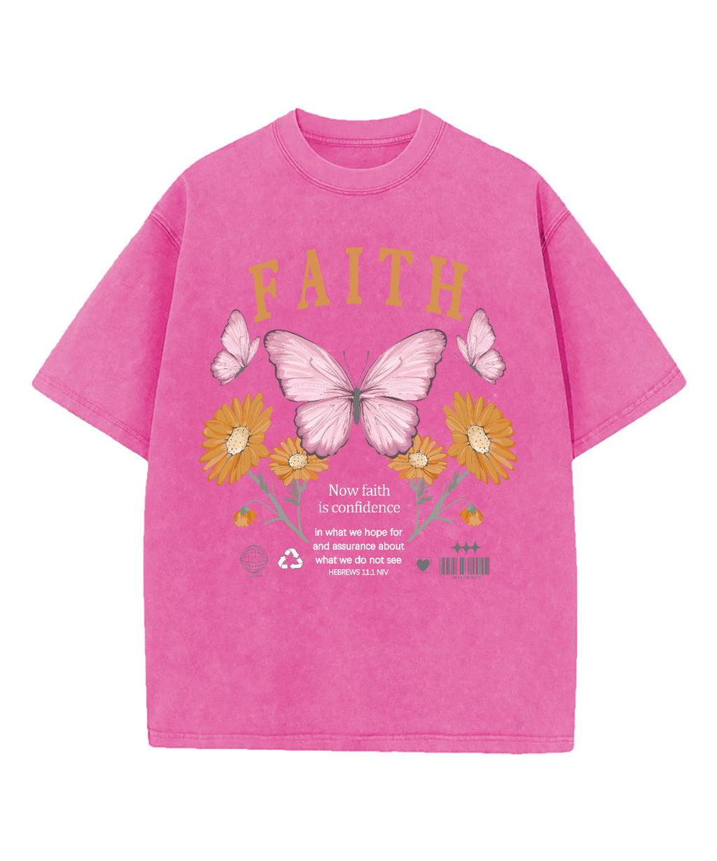 Now Faith Is Confidence Washed Christian T-shirt Hoodie, Sweatshirt | CiraTrend.com (Image 2)