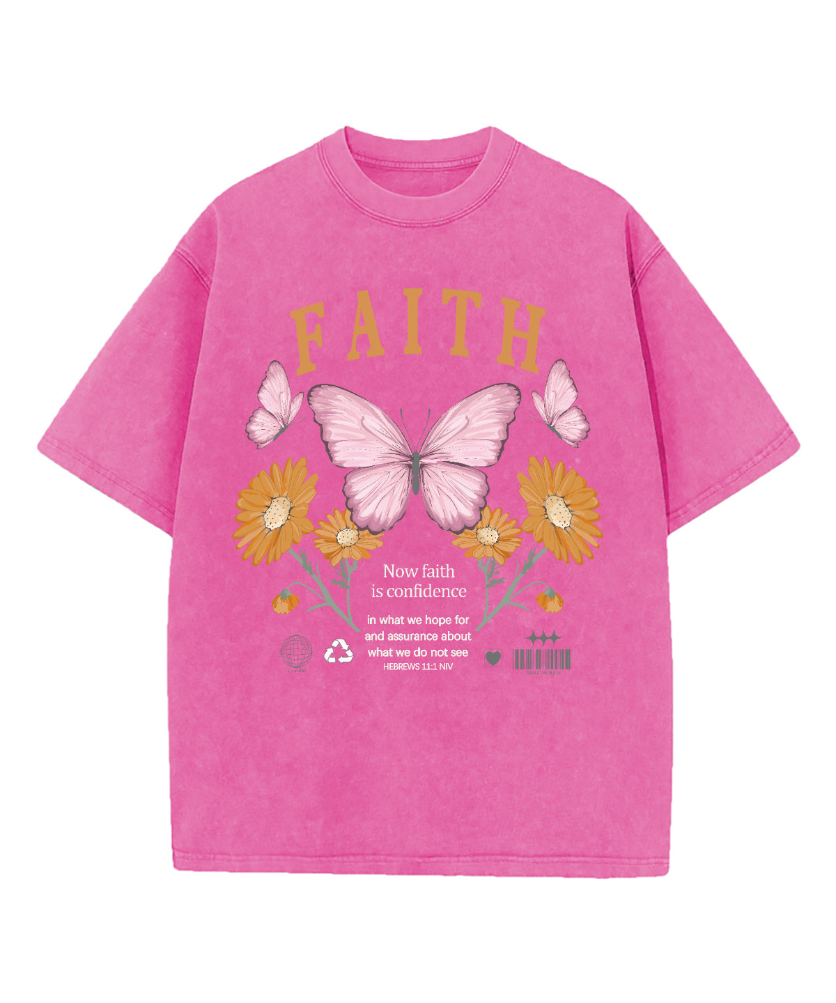Now Faith Is Confidence Washed Christian T-shirt Hoodie, Sweatshirt | CiraTrend.com (Image 2)