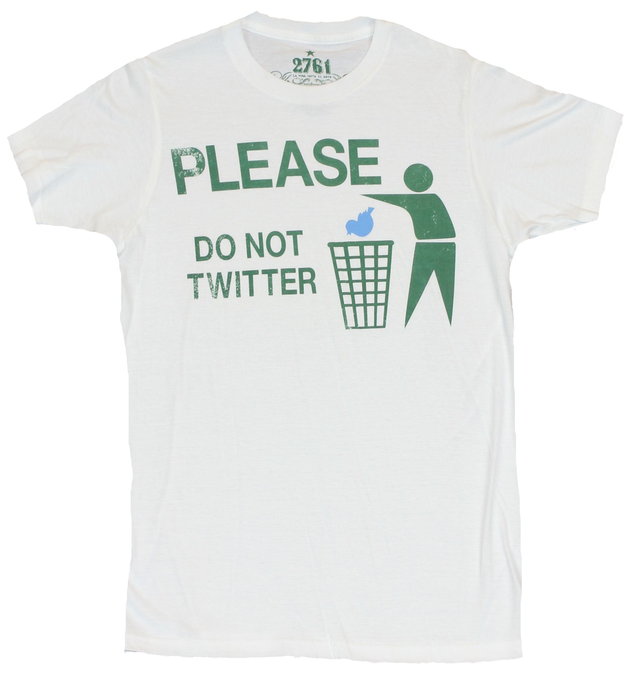 Twitter "Please Don'T Twitter" Wastebasket Stick Guy Image T-Shirts, Hoodie, Sweatshirt