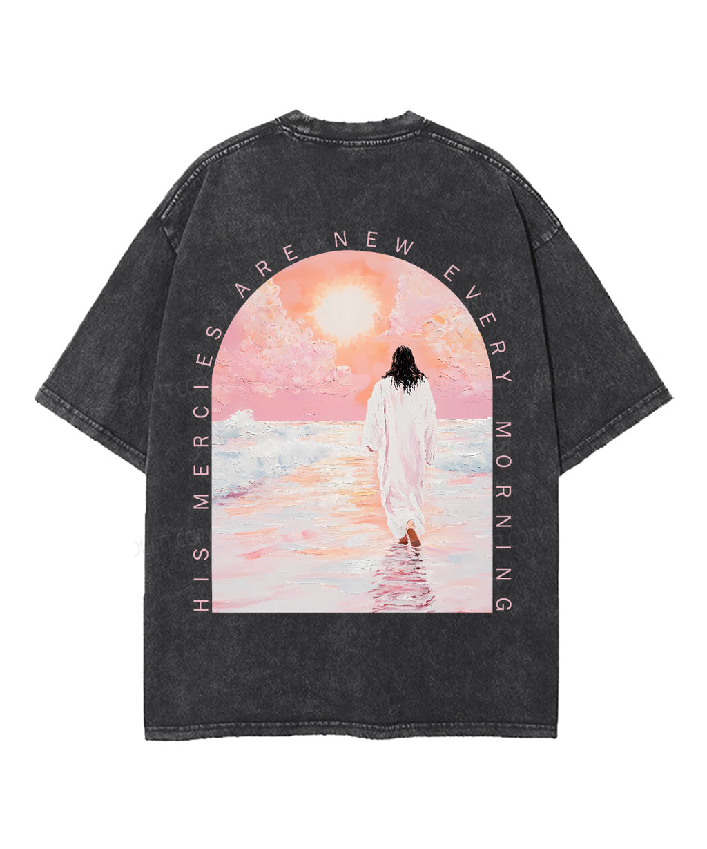 His Mercies Are New Double Sided Unisex Washed Christian T-shirt Style001 Hoodie, Sweatshirt | CiraTrend.com (Image 3)