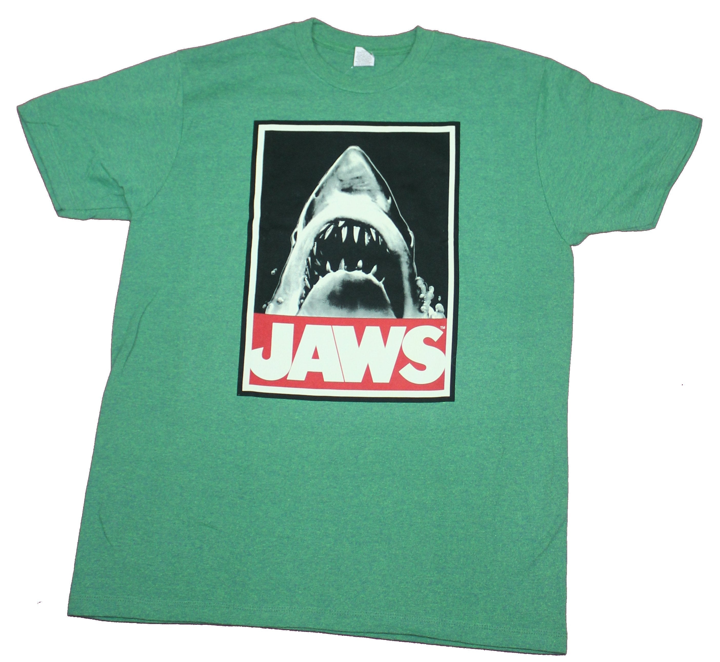 Jaws Mens T-Shirt- Big Mouth Shark Over Red Name Image Style005 Hoodie, Sweatshirt | CiraTrend.com