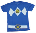 Mighty Morphin Power Rangers Mens T-Shirt - Blue Ranger with Belt Buckle Hoodie, Sweatshirt | CiraTrend.com