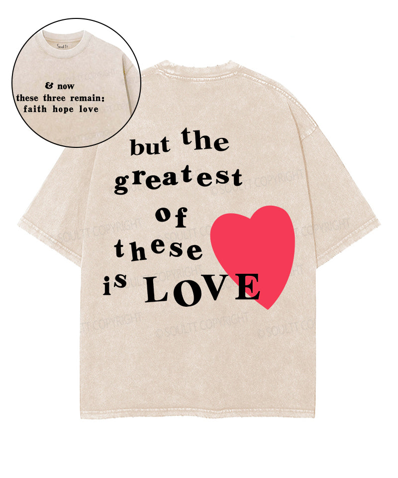 Faith Hope Love Double Sided Washed Christian T-shirt Hoodie, Sweatshirt | CiraTrend.com (Image 1)