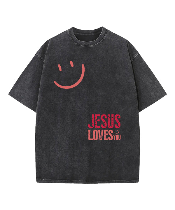 Jesus Love You Washed Christian T-shirt Hoodie, Sweatshirt | CiraTrend.com (Image 1)