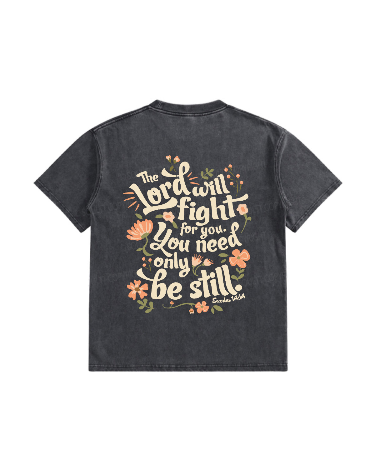 Kids The Lord Will Fight for You Double Sided Washed Christian T-shirt Hoodie, Sweatshirt | CiraTrend.com (Image 3)
