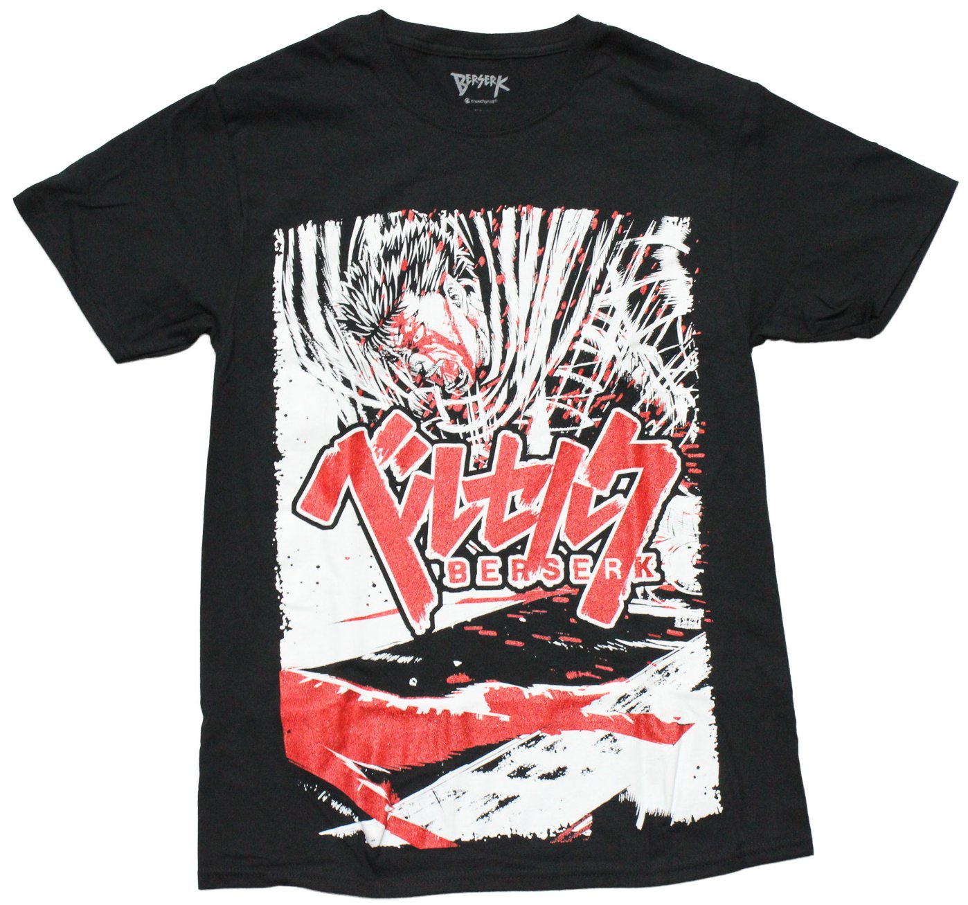 Berzerk Mens T-Shirt - Glittery Blood Splatter Kanji Logo Hoodie, Sweatshirt | CiraTrend.com