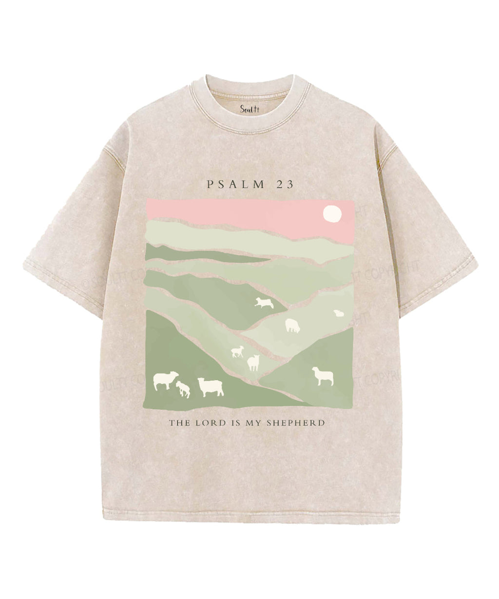 The Lord Is My Shepherd Unisex Washed Christian T-shirt Style001 Hoodie, Sweatshirt | CiraTrend.com (Image 4)