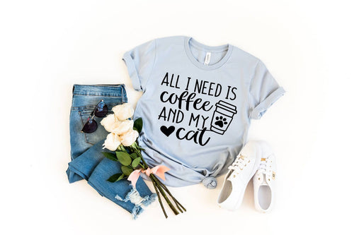 All I Need Is Coffee and My Cat T-Shirt