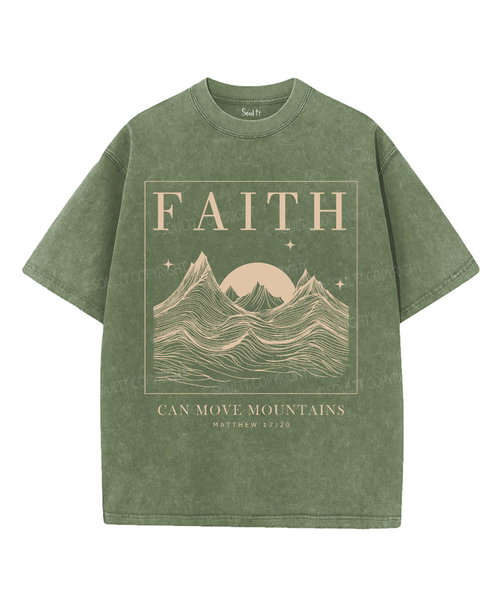 Faith Can Move Mountains Washed Christian T-shirt Hoodie, Sweatshirt | CiraTrend.com (Image 5)