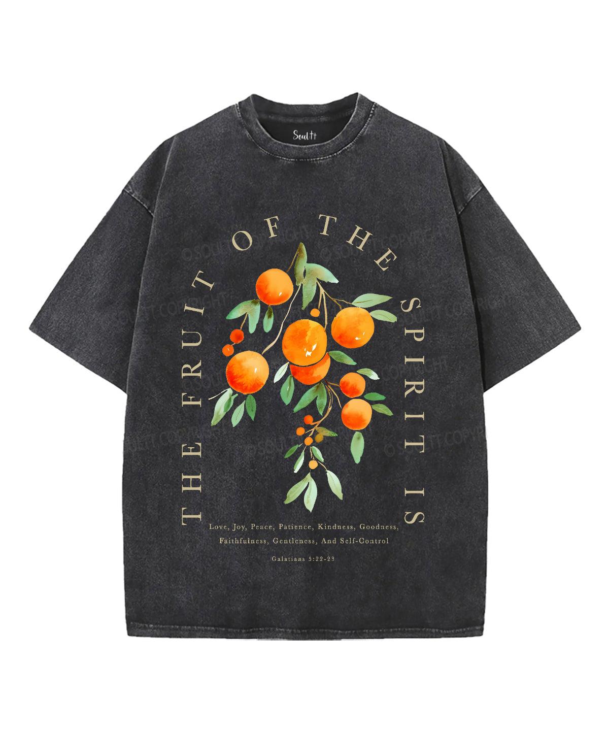 Fruit Of The Spirit Unisex Washed Christian T-shirt Style003 Hoodie, Sweatshirt | CiraTrend.com (Image 1)