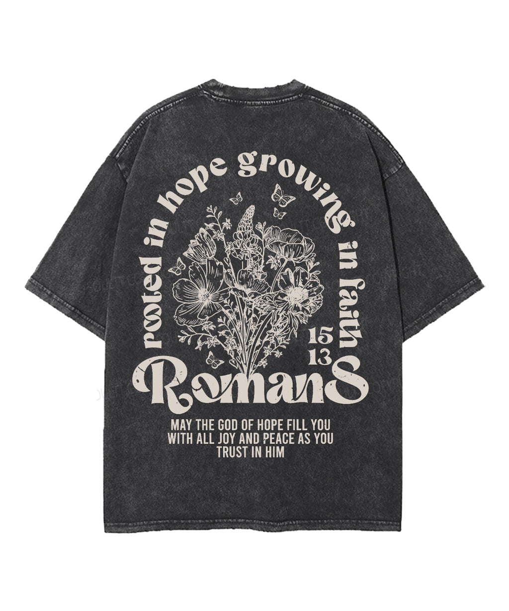 Growing In Faith Double Sided Unisex Washed Christian T-shirt Hoodie, Sweatshirt | CiraTrend.com (Image 4)