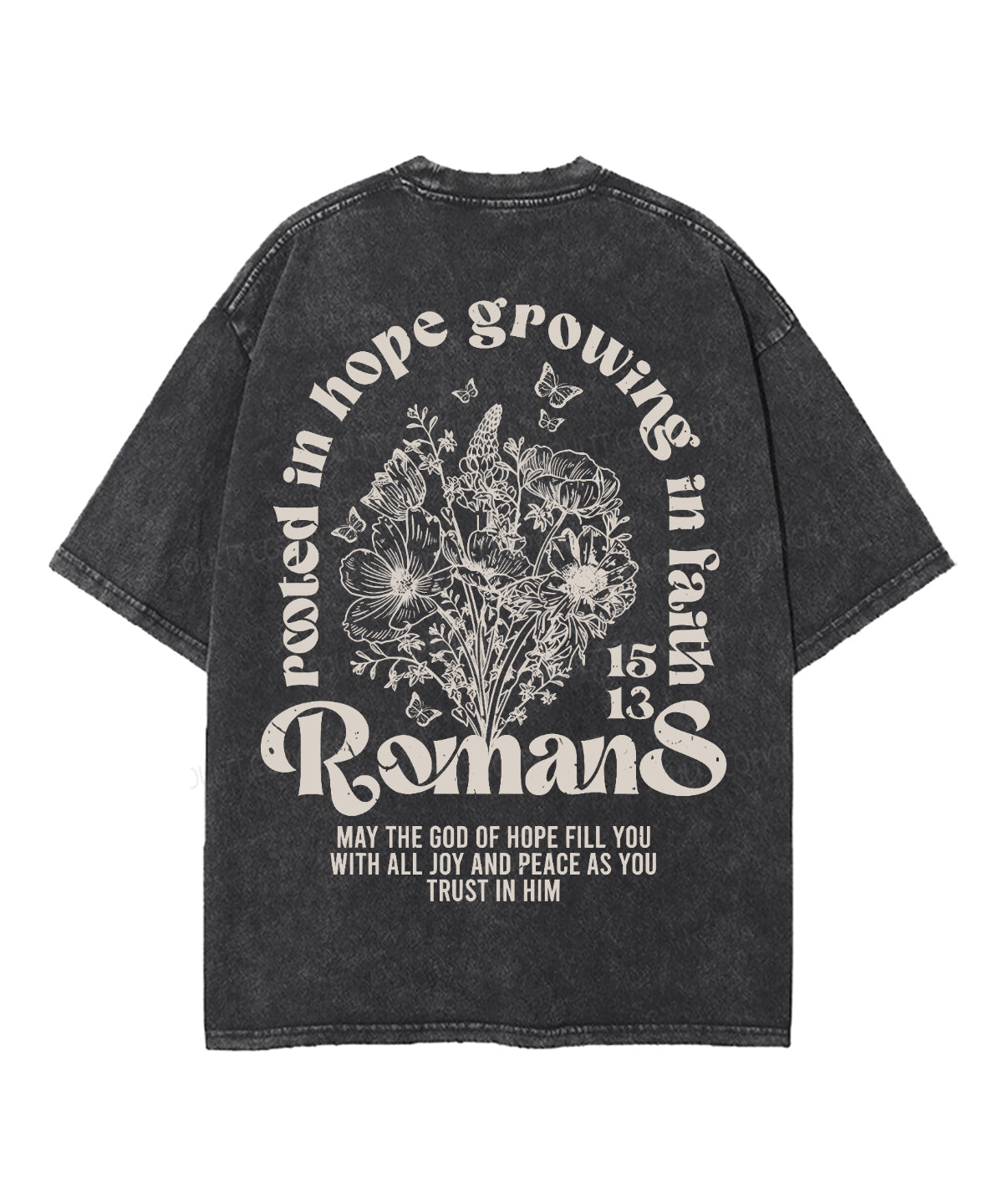 Growing In Faith Double Sided Unisex Washed Christian T-shirt Hoodie, Sweatshirt | CiraTrend.com (Image 4)