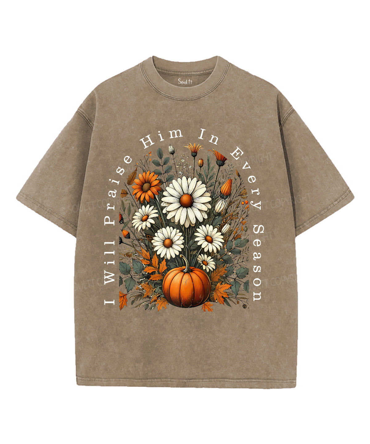 I Will Praise Him In Every Season Unisex Washed Christian T-shirt Hoodie, Sweatshirt | CiraTrend.com (Image 5)