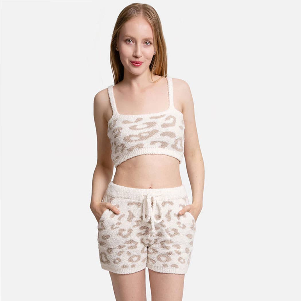 Women's Leopard Crop Tank Top