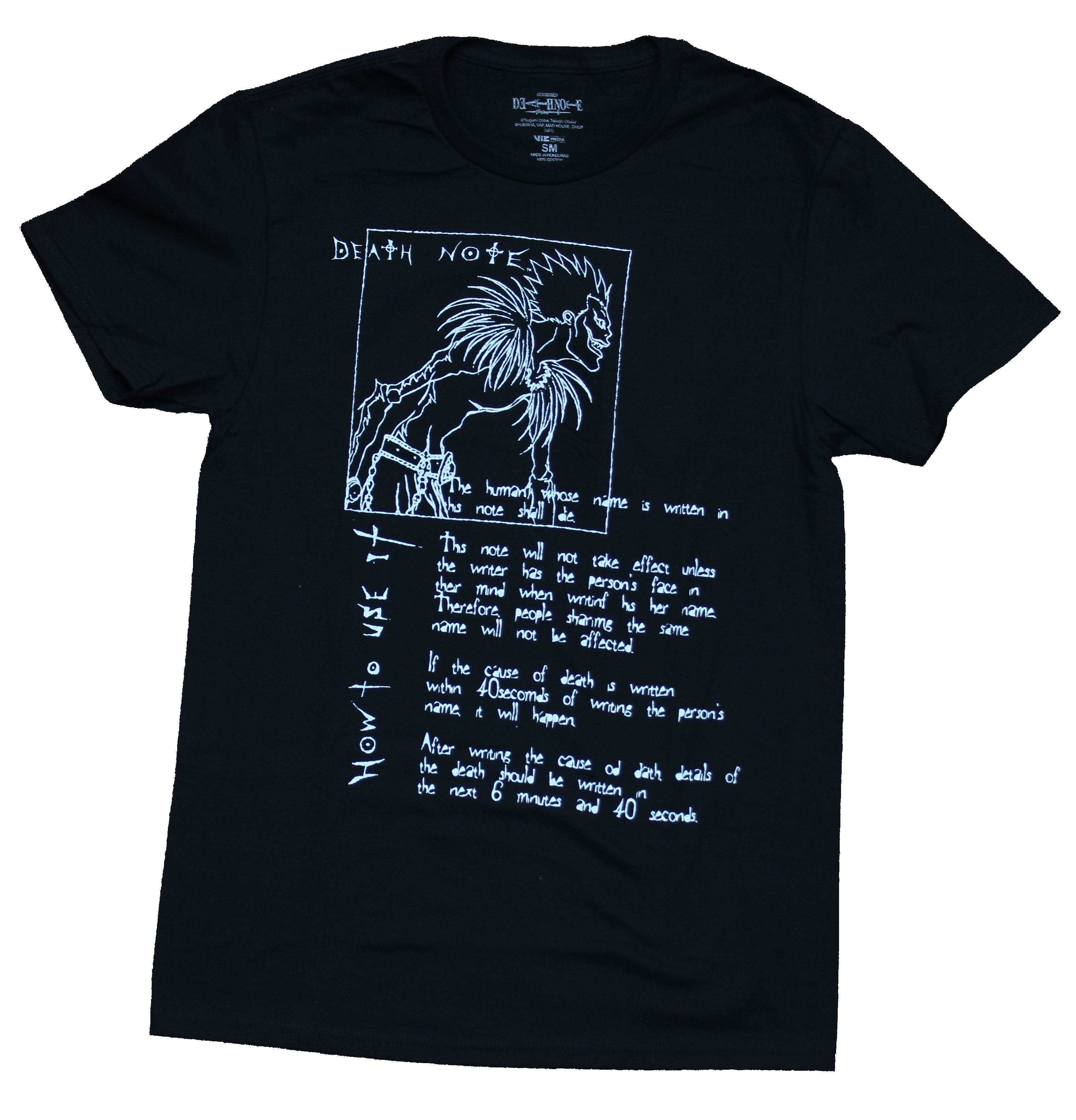 Death Note  Mens T-Shirt - Ryuk Image With Death Note Text Hoodie, Sweatshirt | CiraTrend.com