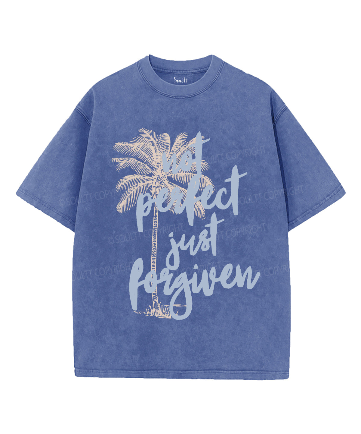 Not Perfect Just Forgiven Unisex Washed Christian T-shirt Hoodie, Sweatshirt | CiraTrend.com (Image 4)