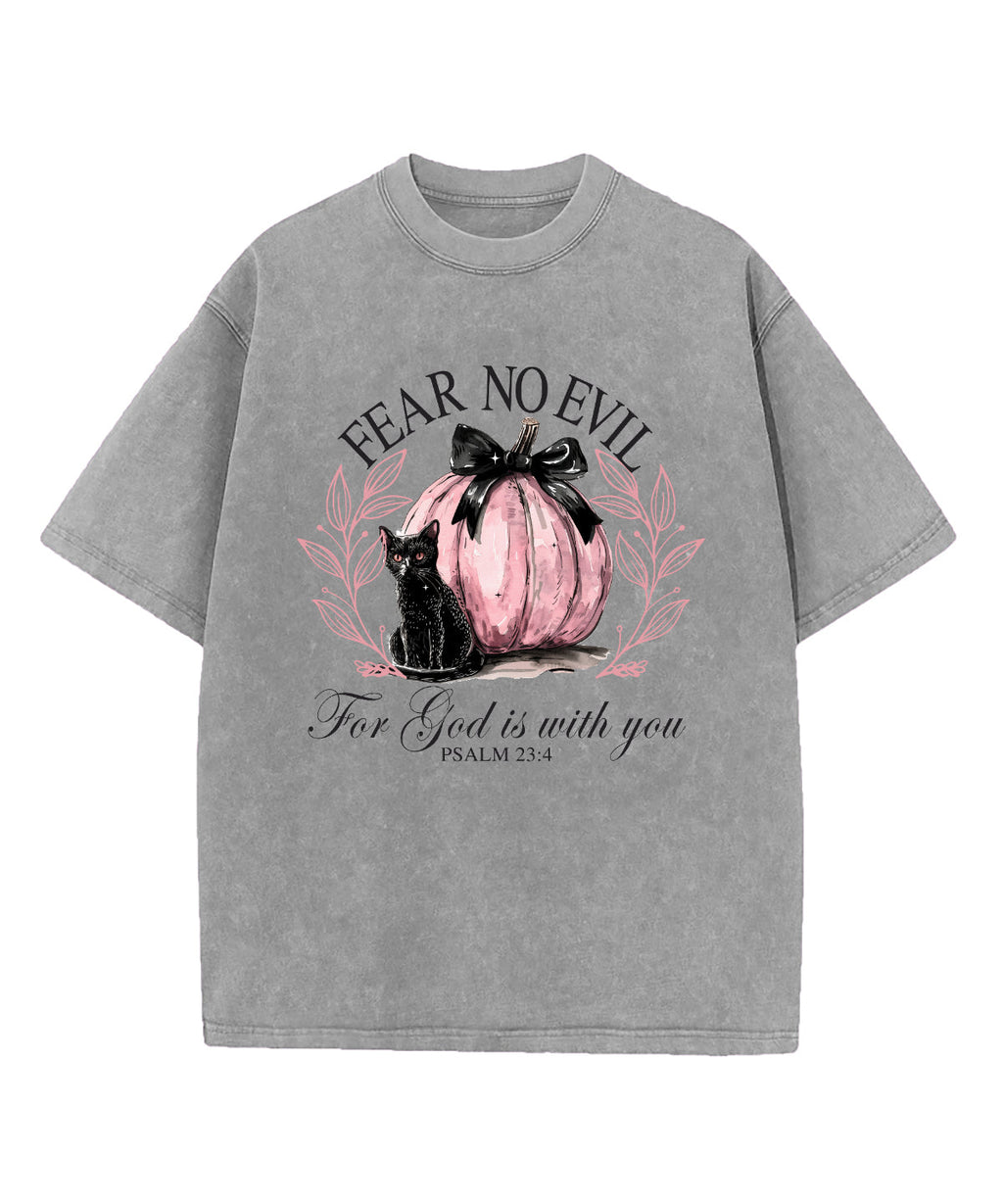Fear No Evil Washed Christian T-shirt Hoodie, Sweatshirt | CiraTrend.com (Image 1)