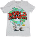 Pinky and the Brain Mens T-Shirt  - World Domination Globe Image Hoodie, Sweatshirt | CiraTrend.com