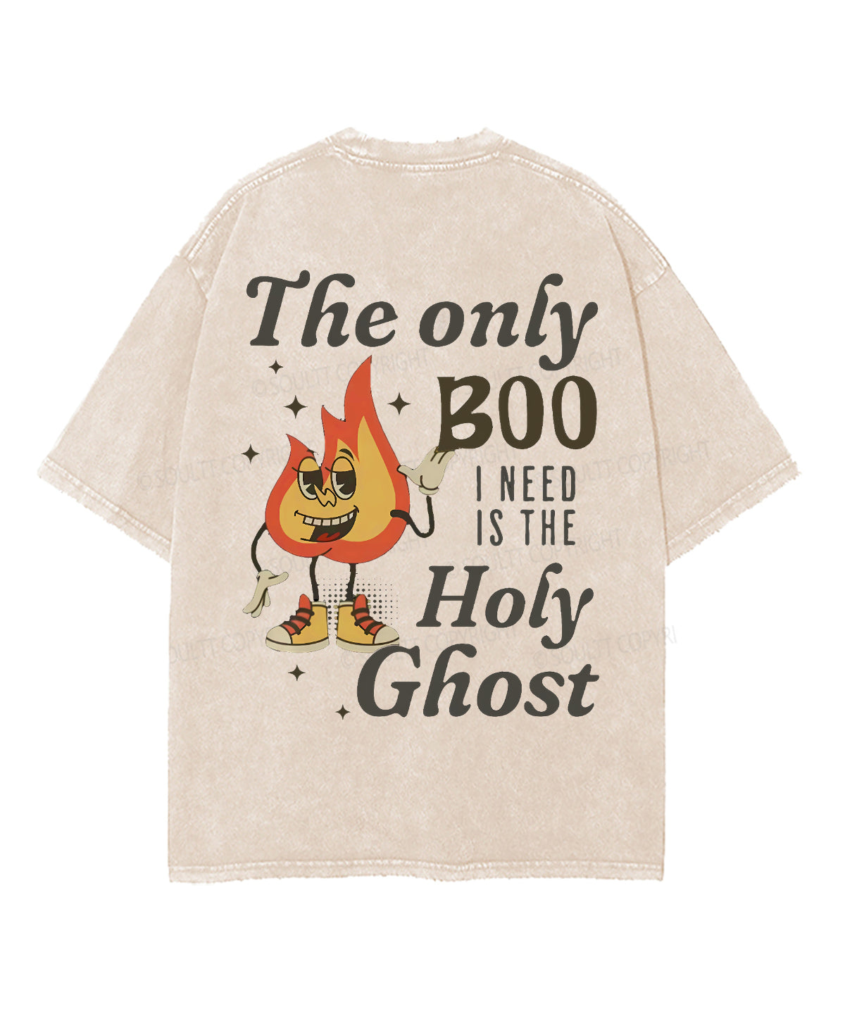 The Only Boo Double Sided Unisex Washed Christian T-shirt Hoodie, Sweatshirt | CiraTrend.com (Image 2)