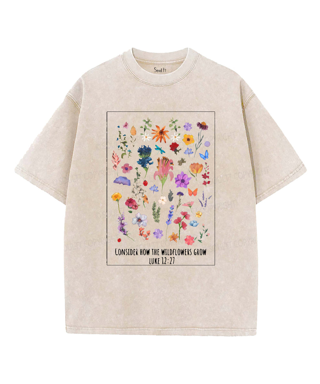 The Wildflowers Grow Unisex Washed Christian T-shirt Hoodie, Sweatshirt | CiraTrend.com (Image 2)