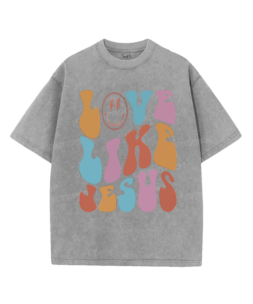 Love Like Jesus Unisex Washed Christian T-shirt Style002 Hoodie, Sweatshirt | CiraTrend.com (Image 3)