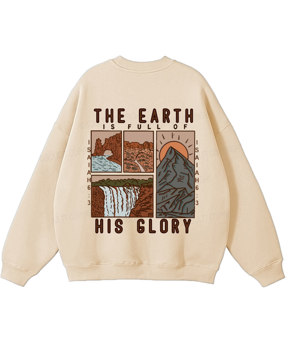 The Earth Is Full Of His Glory Double Sided Cotton Christian Sweatshirt T-Shirts, Hoodie | CiraTrend.com (Image 5)