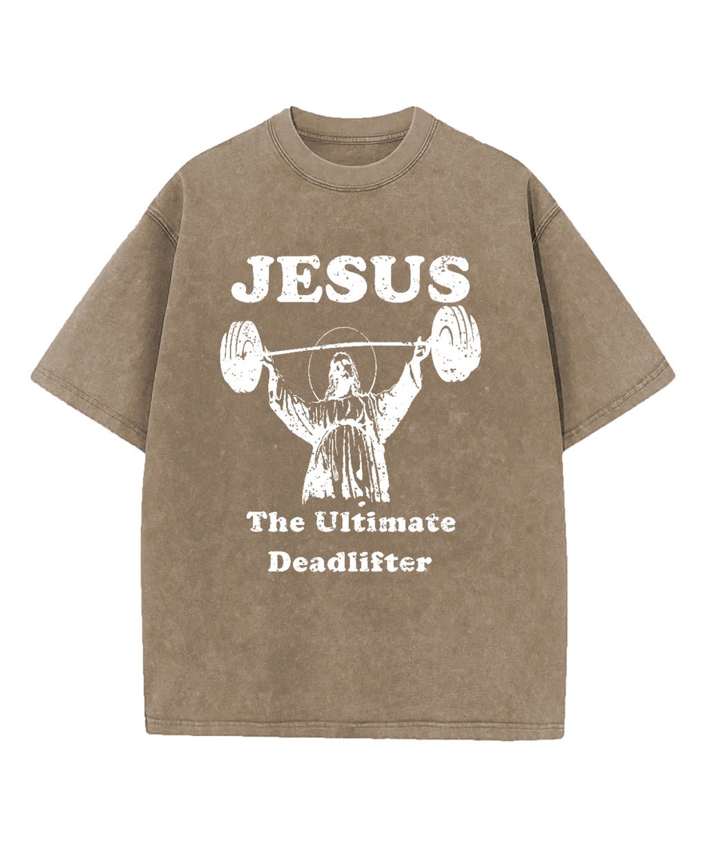 The Ultimate Deadlifter Washed Christian T-shirt Hoodie, Sweatshirt | CiraTrend.com (Image 1)