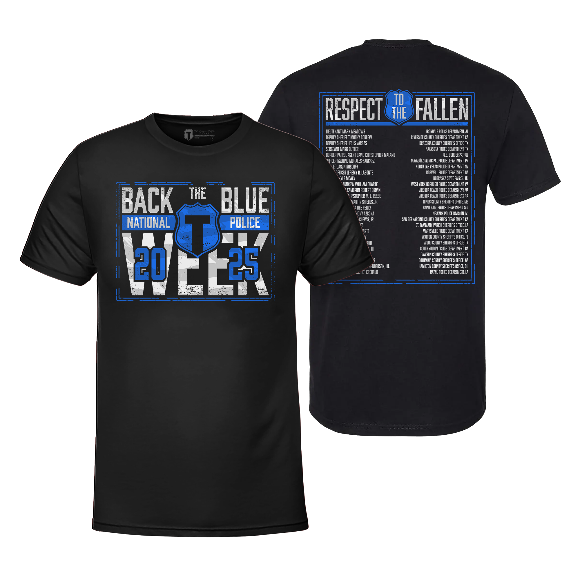 Back The Blue Police Commemorative T-Shirt - SIGNED Hoodie, Sweatshirt | CiraTrend.com (Image 1)