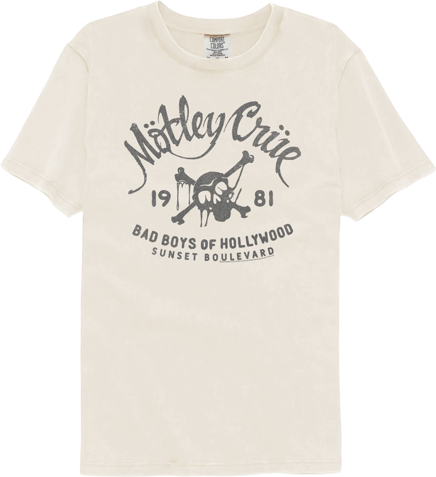 Bad Boys Of Hollywood 1981 Motley Crue Comfort Colors Brand T-Shirt Hoodie, Sweatshirt | CiraTrend.com (Image 1)