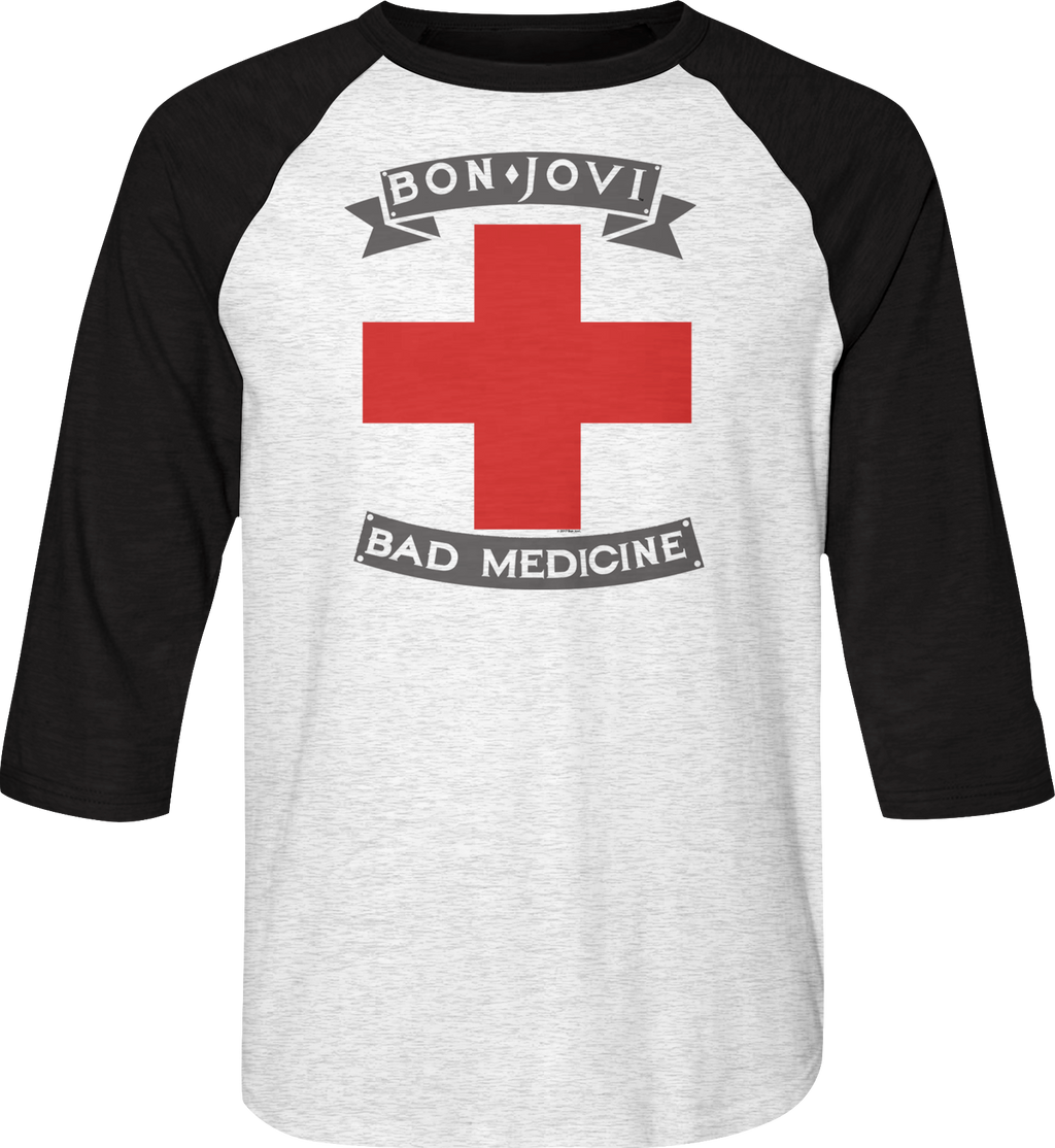 Bad Medicine Bon Jovi Raglan Baseball Shirt Hoodie, Sweatshirt | CiraTrend.com (Image 1)
