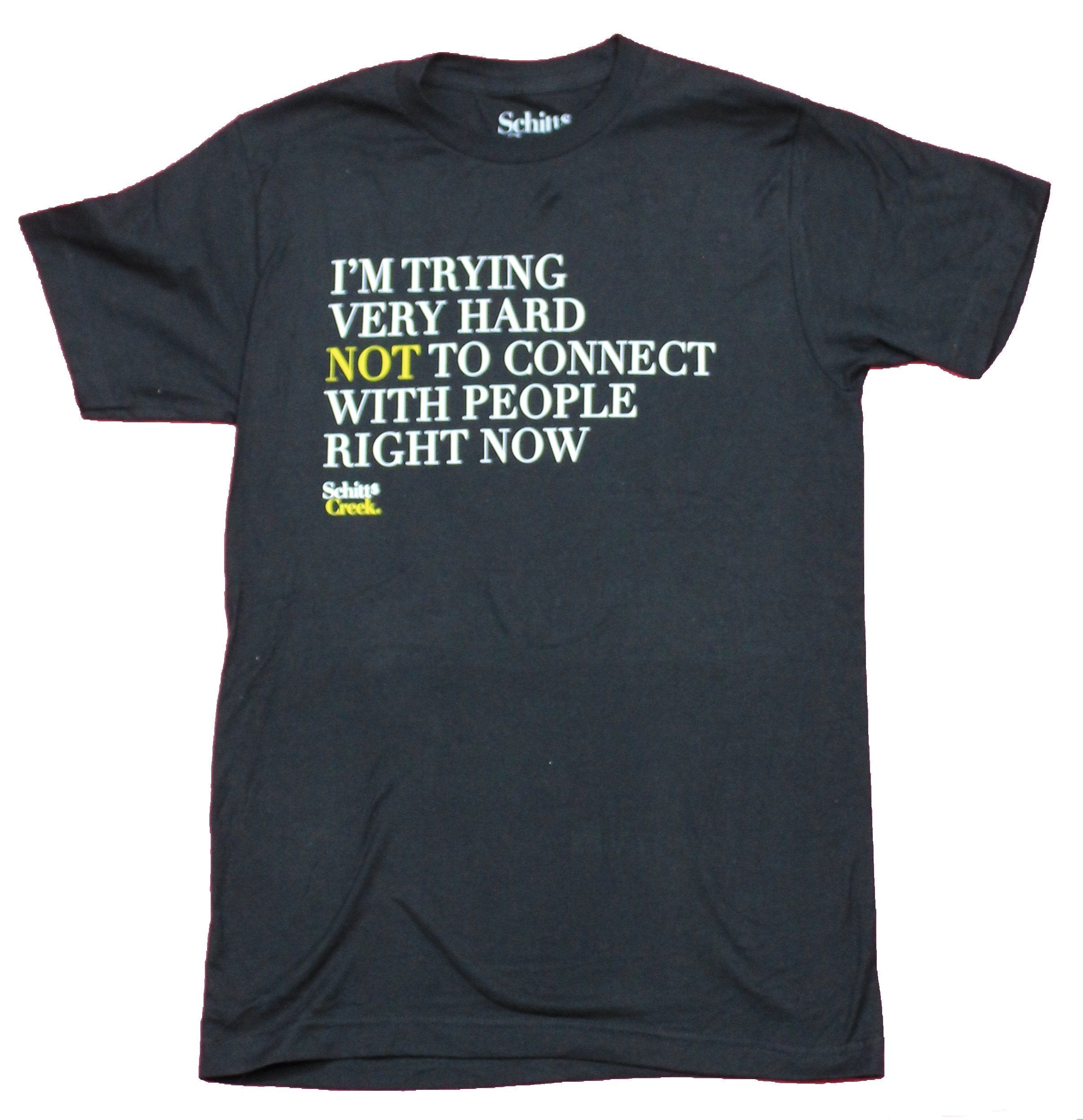 Schitt's Creek Mens T-Shirt - I'm Trying Hard Not To Connect With People Hoodie, Sweatshirt | CiraTrend.com