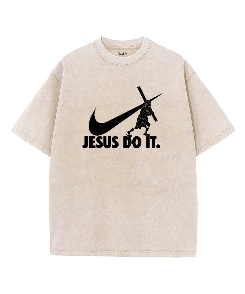 Jusus Do It Unisex Washed Christian T-shirt Hoodie, Sweatshirt | CiraTrend.com (Image 3)