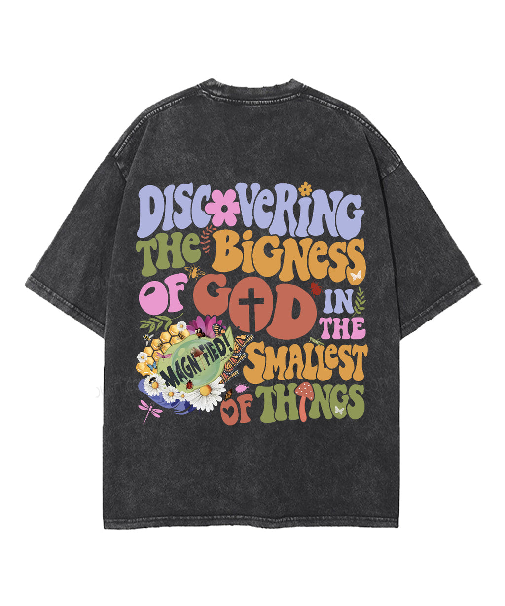 Discovering Bigness God Double Sided Washed Christian T-Shirts, Hoodie, Sweatshirt