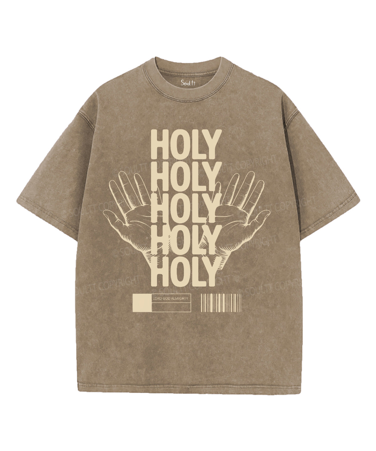 Holy Holy Unisex Washed Christian T-shirt Hoodie, Sweatshirt | CiraTrend.com (Image 5)