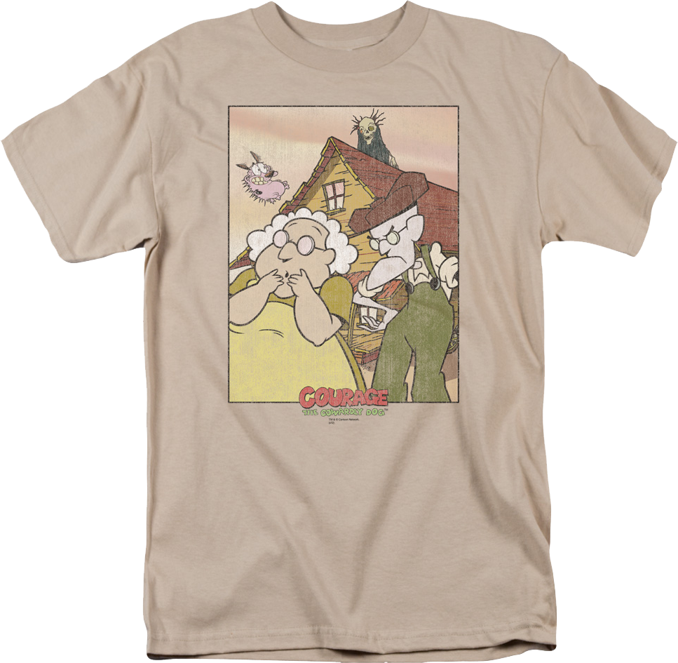 Bagge Gothic Courage The Cowardly Dog T-Shirt Hoodie, Sweatshirt | CiraTrend.com (Image 1)