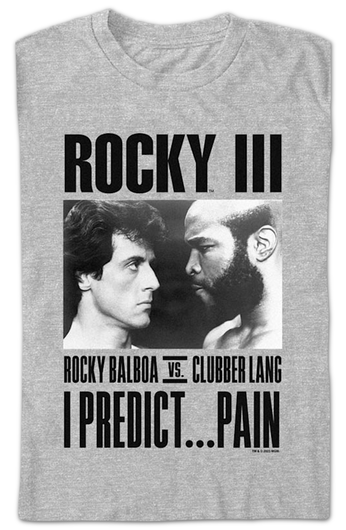 Balboa vs. Lang I Predict Pain Rocky III T-Shirt Hoodie, Sweatshirt | CiraTrend.com (Image 2)