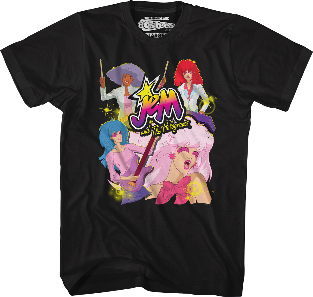 Band Collage Jem And The Holograms T-Shirt Hoodie, Sweatshirt | CiraTrend.com (Image 1)
