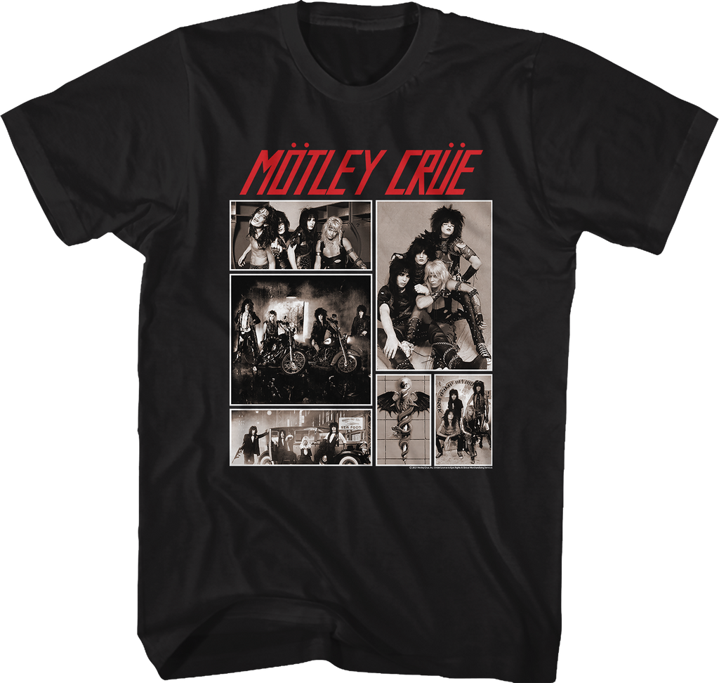 Band Collage Motley Crue T-Shirt Hoodie, Sweatshirt | CiraTrend.com (Image 1)