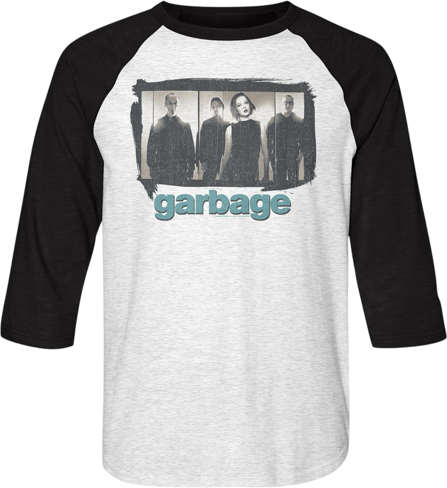 Band Photo Garbage Raglan Baseball Shirt Hoodie, Sweatshirt | CiraTrend.com (Image 1)