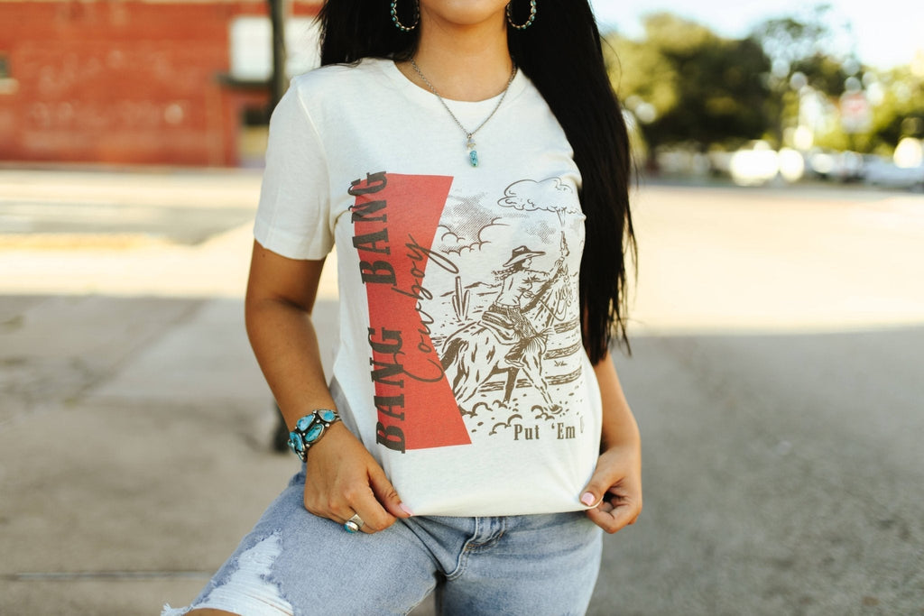 Bang Bang Cowboy Graphic Tee Shirt Hoodie, Sweatshirt | CiraTrend.com (Image 4)