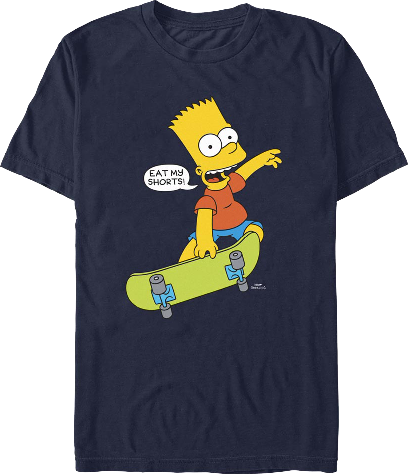Bart Simpson Eat My Shorts Simpsons T-Shirt Hoodie, Sweatshirt | CiraTrend.com (Image 1)