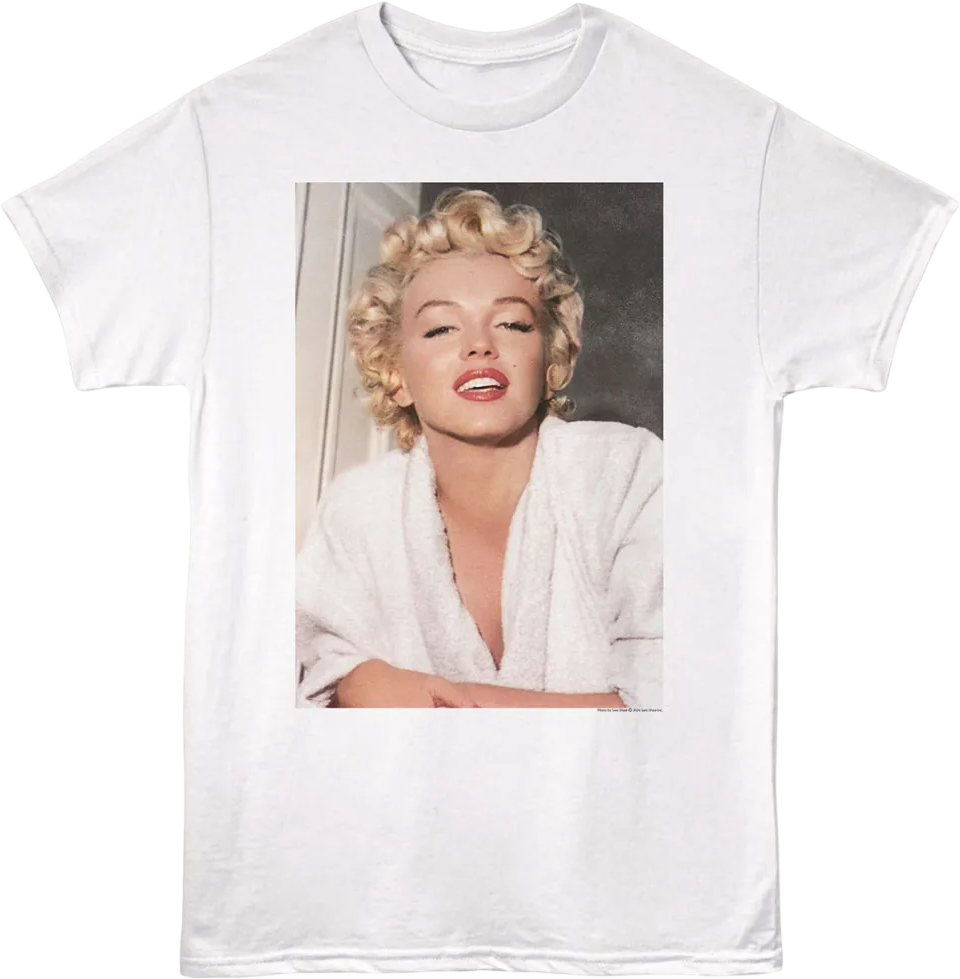 Bathrobe Photo Marilyn Monroe T-Shirt Hoodie, Sweatshirt | CiraTrend.com (Image 1)
