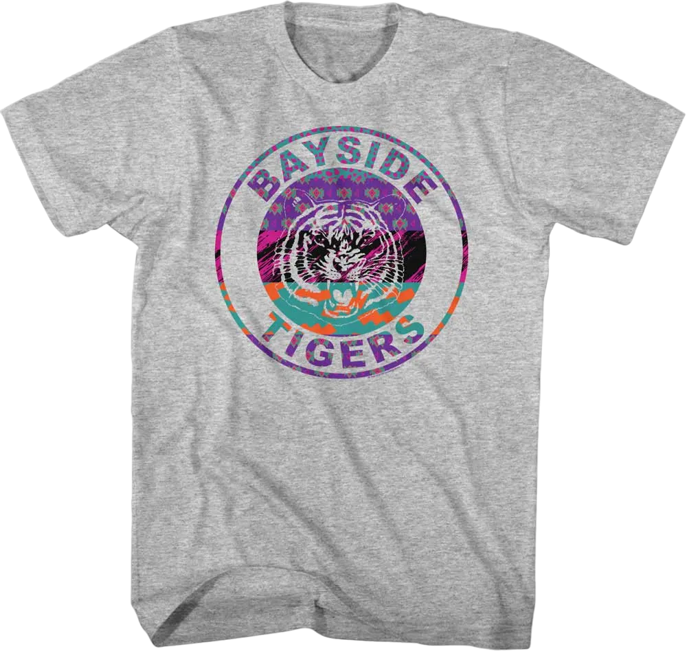 Bayside Tigers Retro Patterns Saved By The Bell T-Shirt Hoodie, Sweatshirt | CiraTrend.com (Image 1)