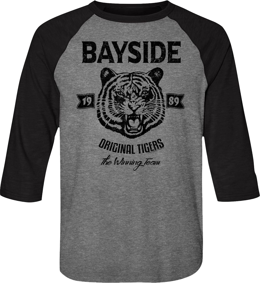 Bayside Tigers Saved By The Bell Raglan Baseball Shirt Style001 Hoodie, Sweatshirt | CiraTrend.com (Image 1)