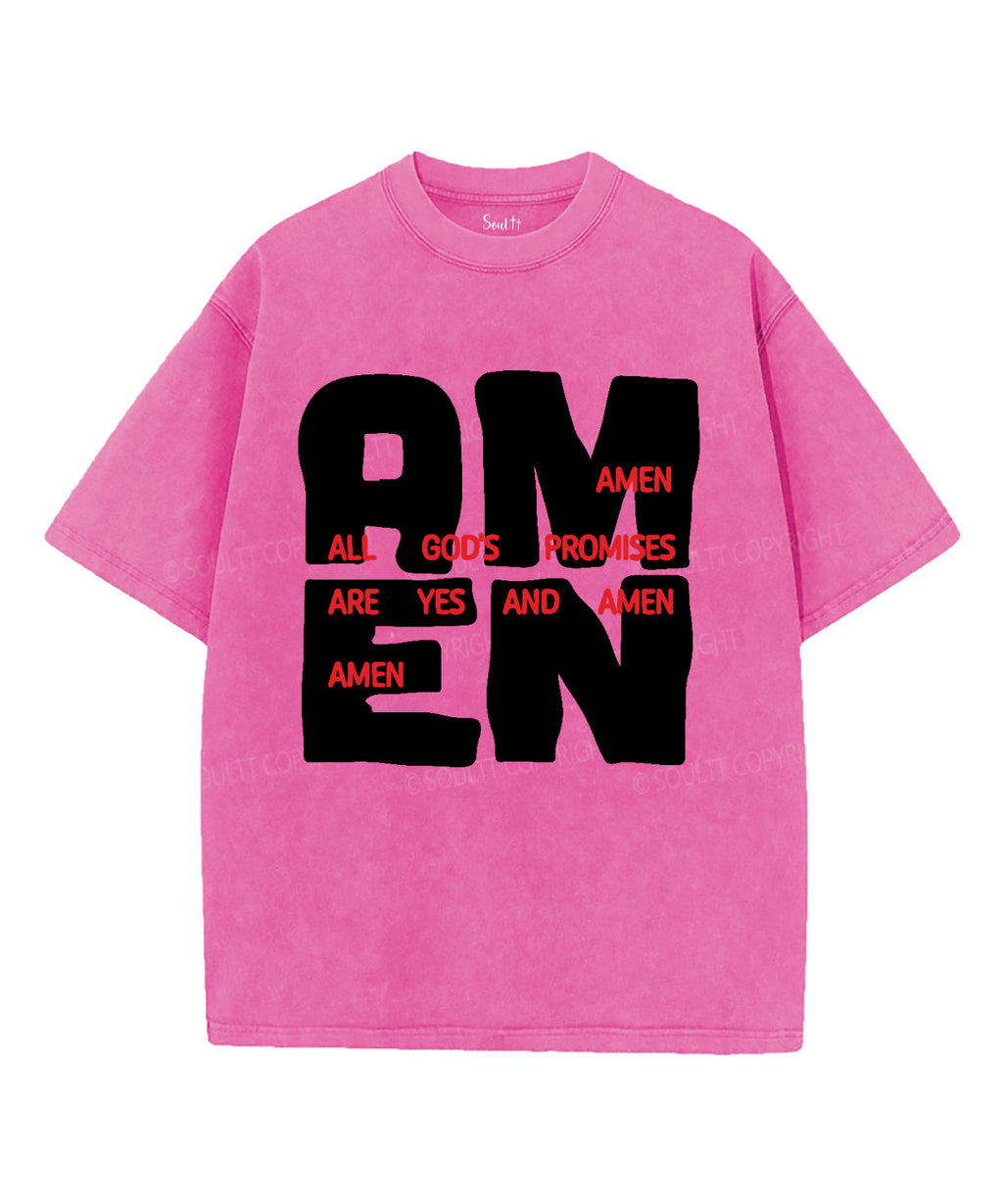 All God's Promises Are Yes Washed Christian T-shirt Hoodie, Sweatshirt | CiraTrend.com (Image 3)