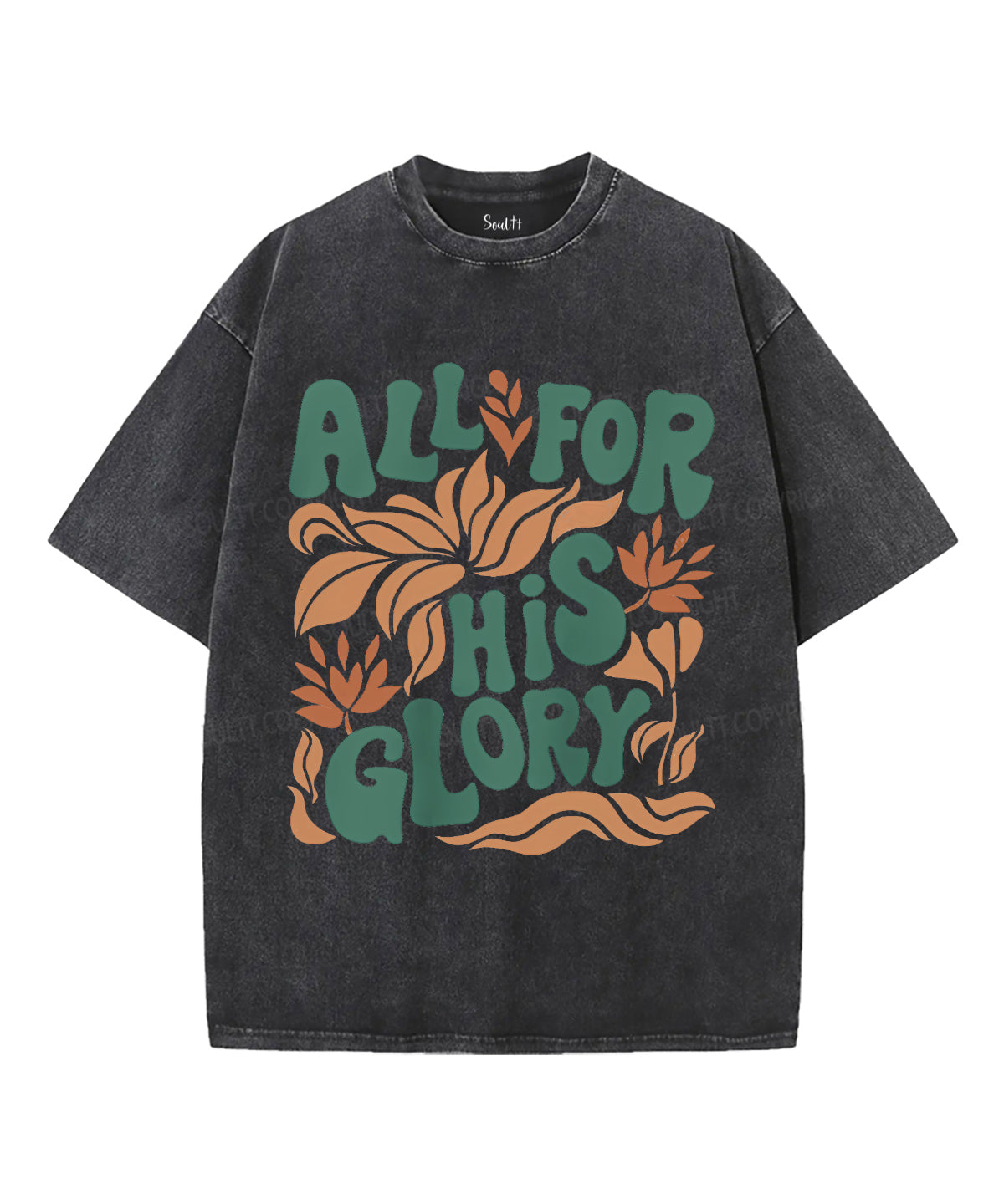 All For His Glory Unisex Washed Christian T-shirt Hoodie, Sweatshirt | CiraTrend.com (Image 1)