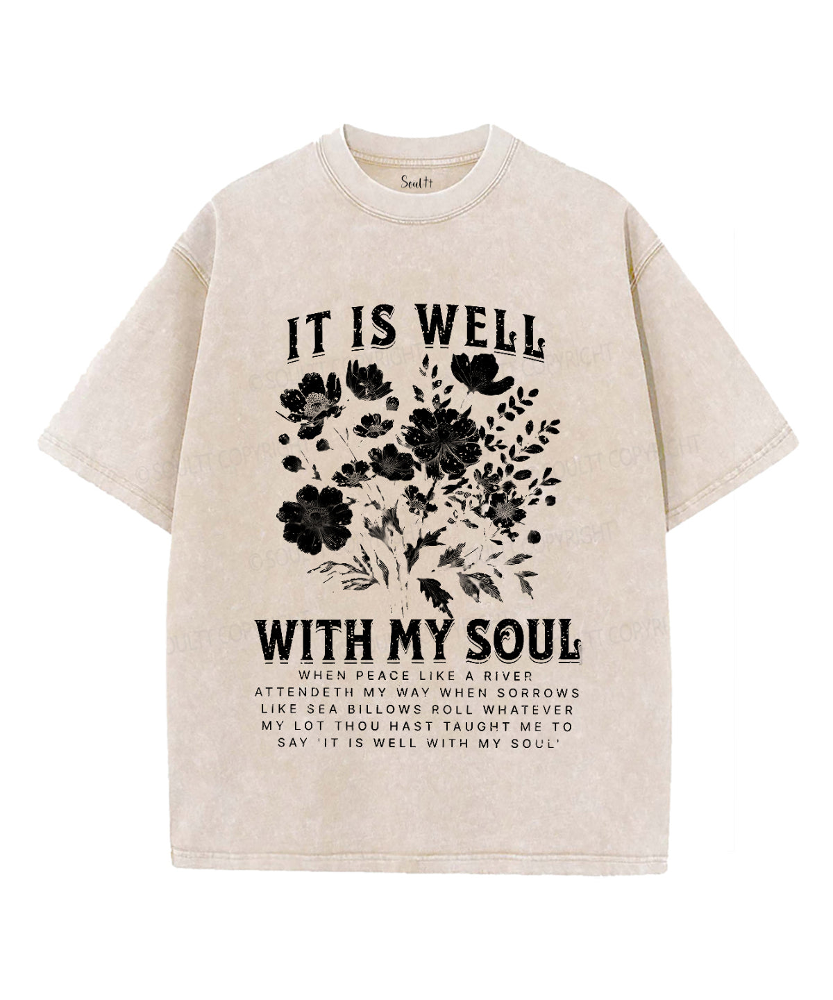 It Is Well With My Soul Unisex Washed Christian T-shirt Style005 Hoodie, Sweatshirt | CiraTrend.com (Image 4)