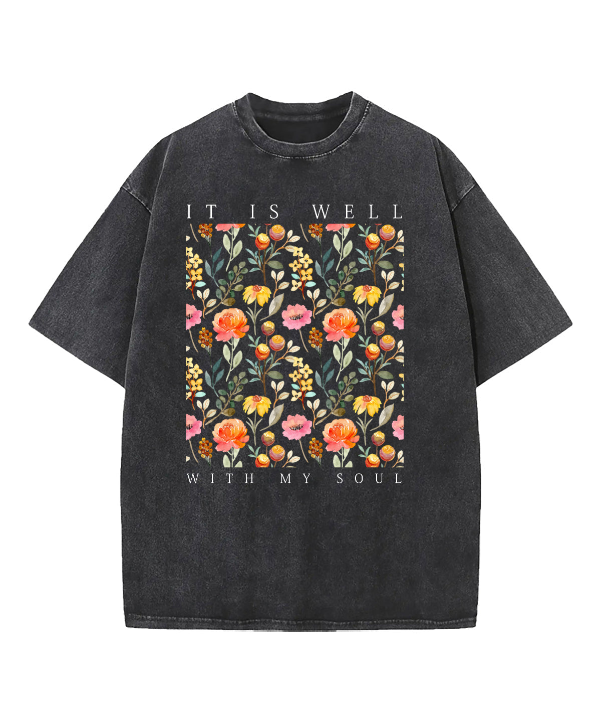 It Is Well With My Soul Washed Christian T-shirt Hoodie, Sweatshirt | CiraTrend.com (Image 1)
