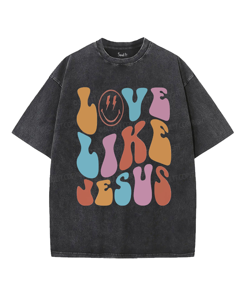 Love Like Jesus Unisex Washed Christian T-shirt Style002 Hoodie, Sweatshirt | CiraTrend.com (Image 2)