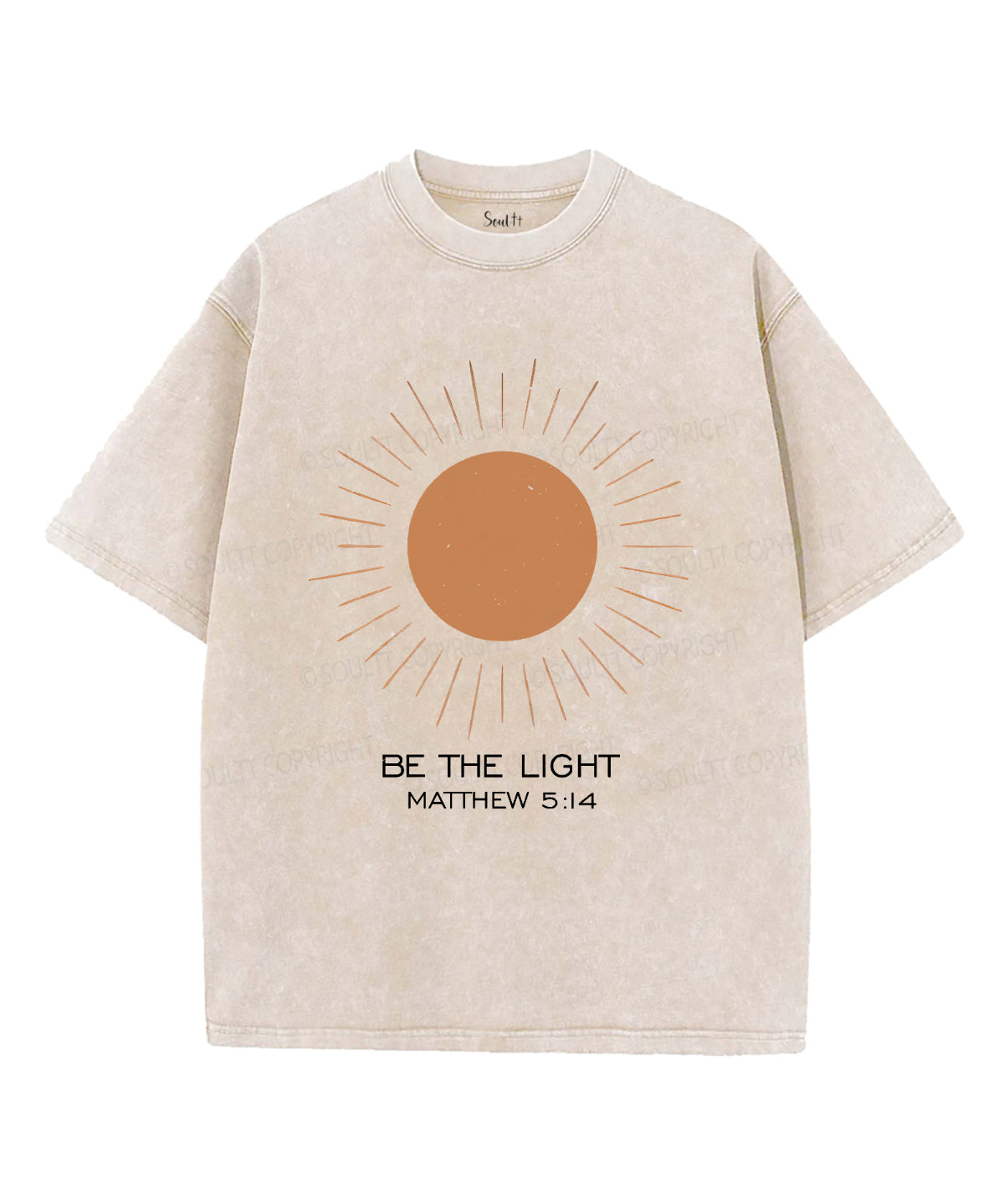 Be The Light Unisex Washed Christian T-shirt Style003 Hoodie, Sweatshirt | CiraTrend.com (Image 4)